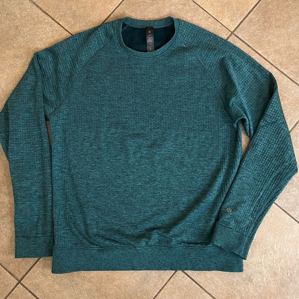 Lululemon Engineered Warmth Wool Blend Crew - Green Jasper - Size Large